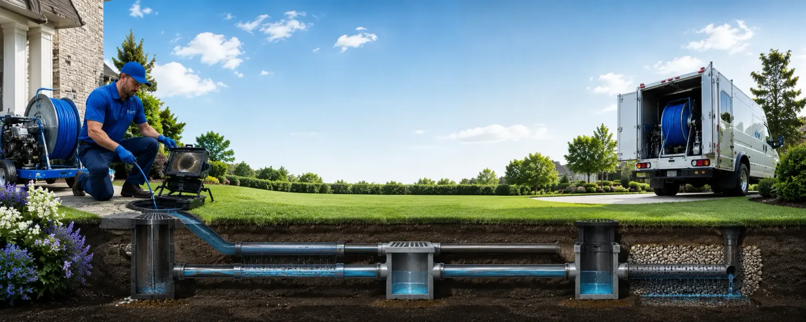 Outdoor drain cleaning information for Barker, NY